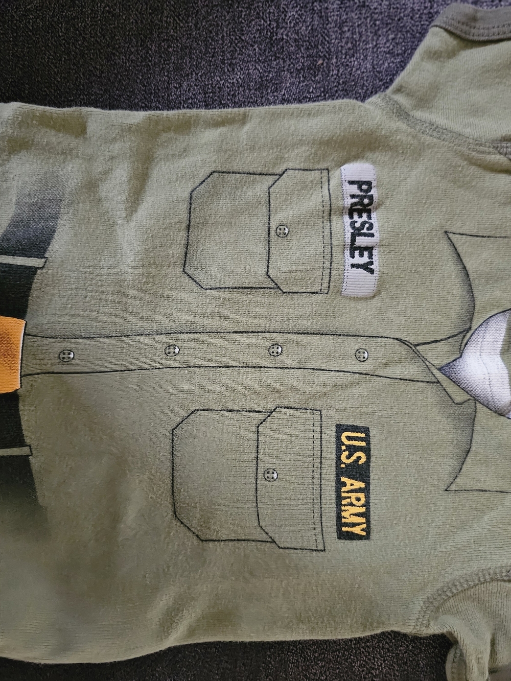 Elvis Army Green Infant Bodysuit